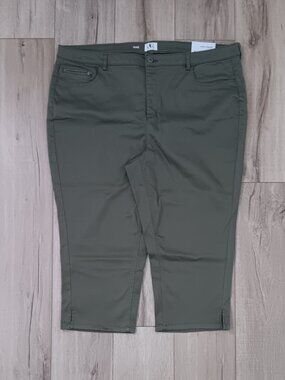 d/C Jeans Penningtons Plus Size 26 Olive Green Stretch Jean Legging Pants